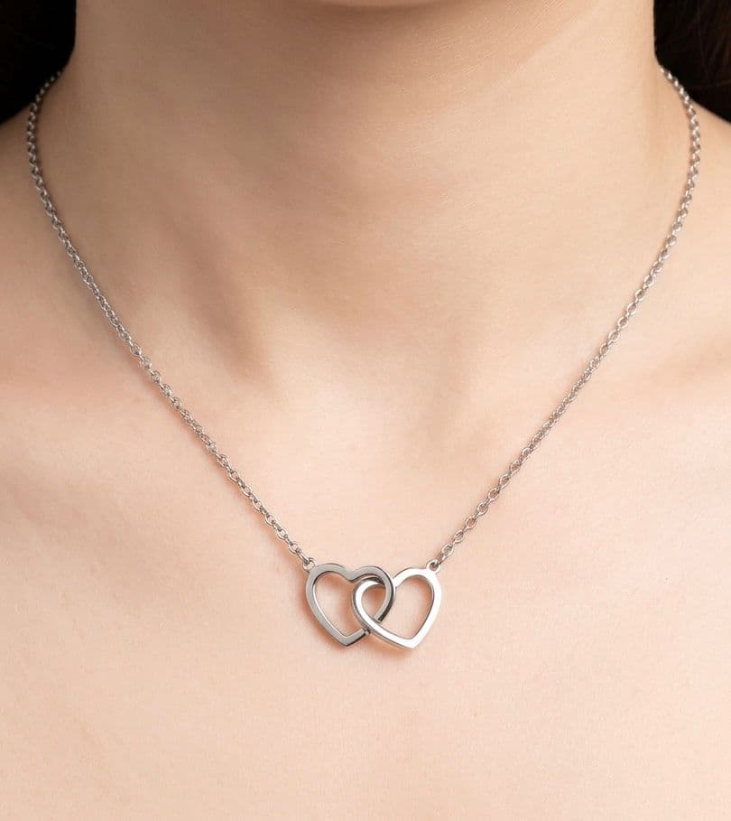 Intertwined Double Heart Pendant