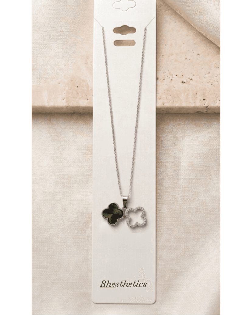Silver Double Clover Pendant