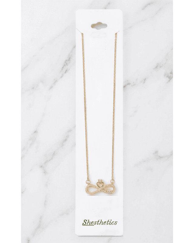 Gold Heart Infinity Pendant