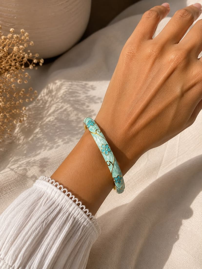 Cyan Blue Multi tone Bangle